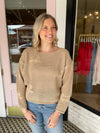 Crochet Sweater Top | Taupe