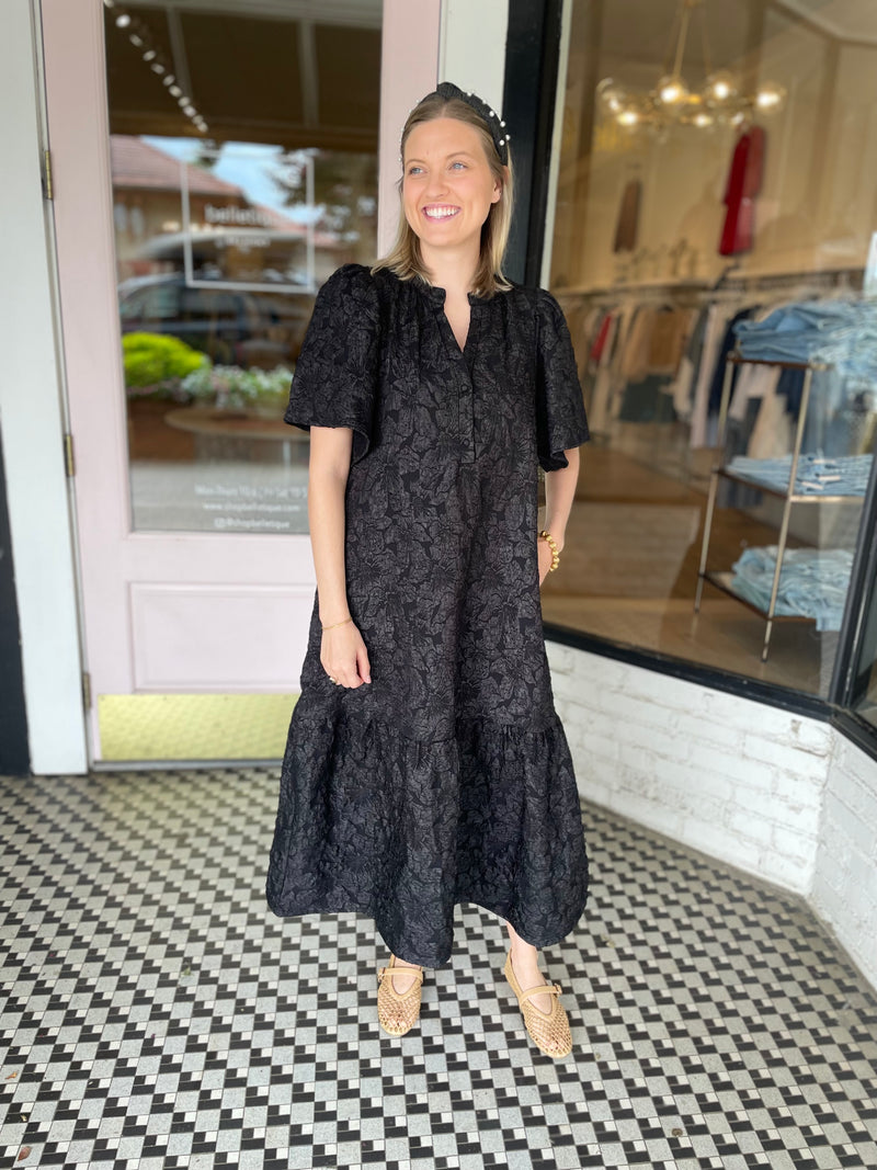 Jacquard Dress | Black