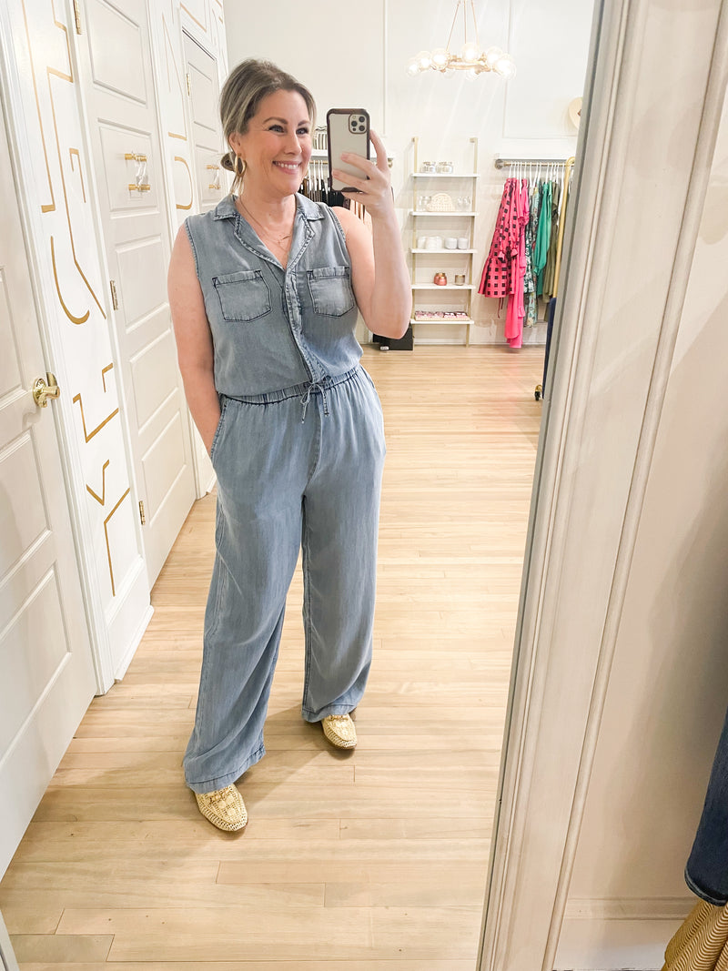 Jersey Denim Jumpsuit