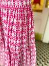 Triple Tiered Maxi Skirt - Spice Market Pink