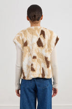 Faux Fur Vest | Beige