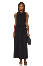 Noelle Poplin Maxi Skirt | Noir