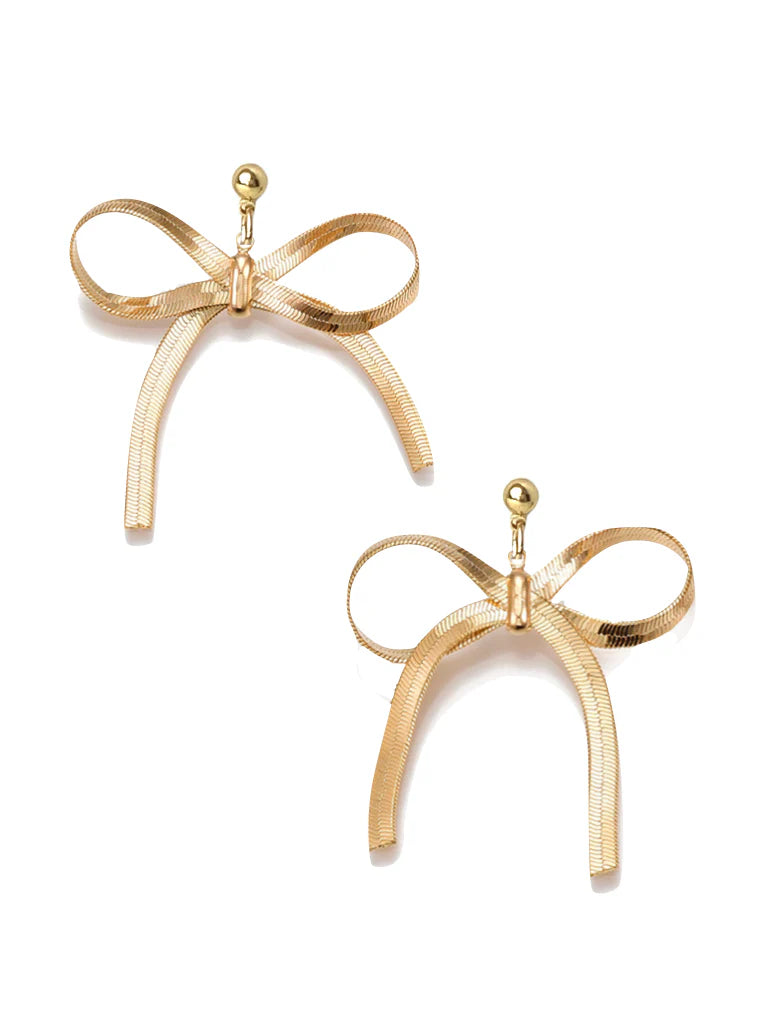 Gifted Bow Statement Earrings