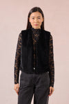 Faux Fur Vest | Black