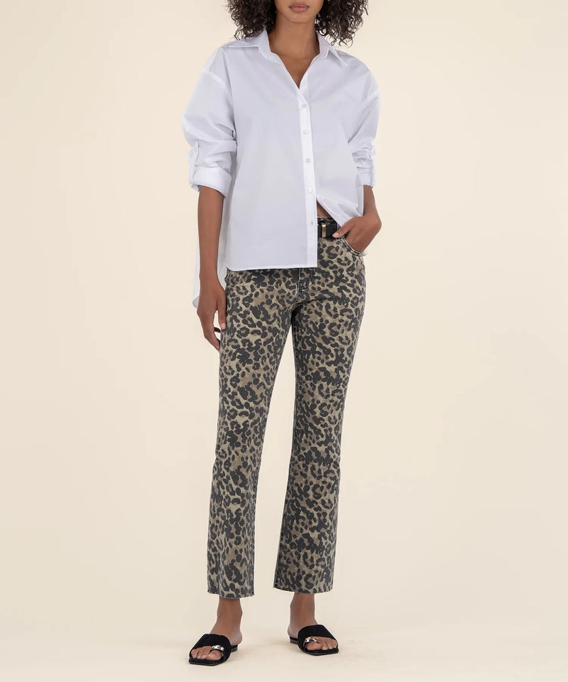 Kelsey High Rise Ankle Flare | Sage Green