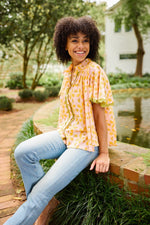 Parham Blouse | Orange Azalea
