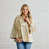 Audrey Vegan Leather Top | Champagne