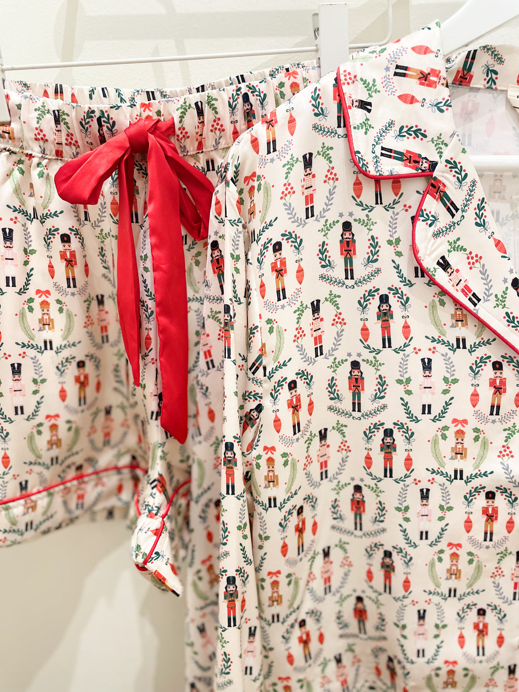 Nutcracker Satin Christmas PJ Set