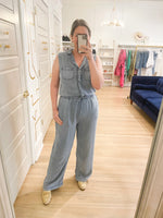 Jersey Denim Jumpsuit