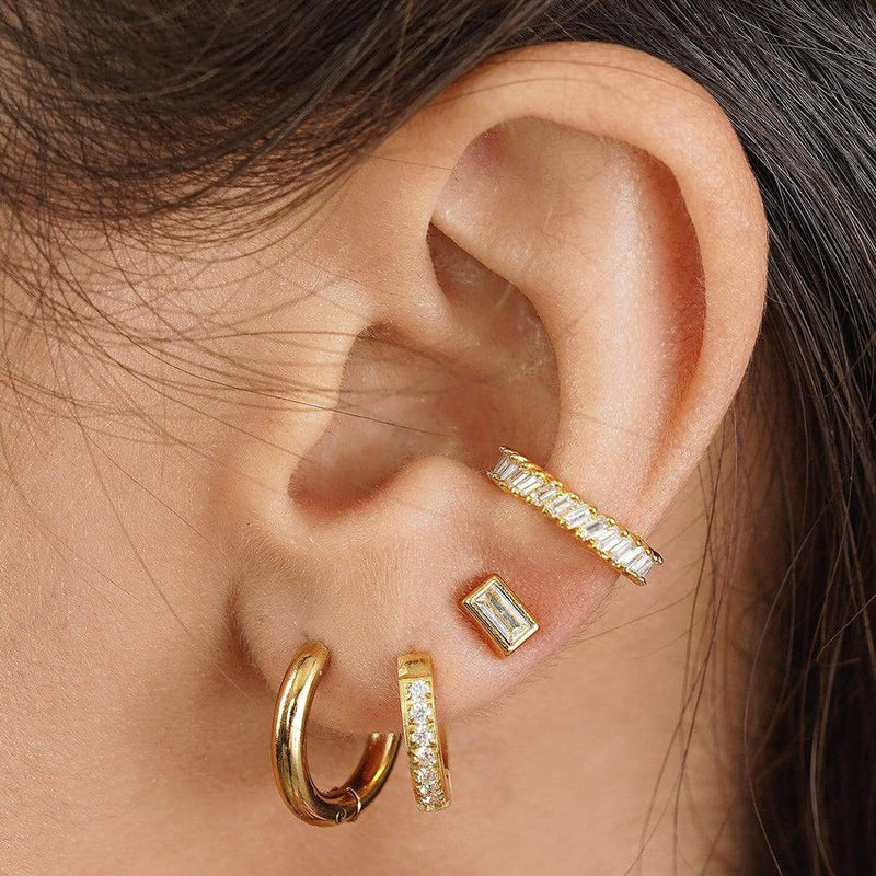 Tinsley Huggie Hoop Earring | Gold