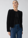 Quilted Velvet Jacket | Black