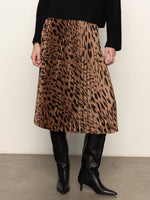Nostalgia Pleated Midi Skirt | Mocha Leo