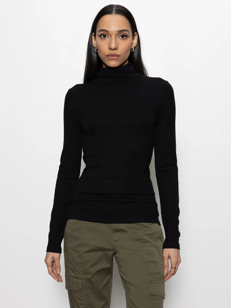 Essential Turtleneck Top | Black