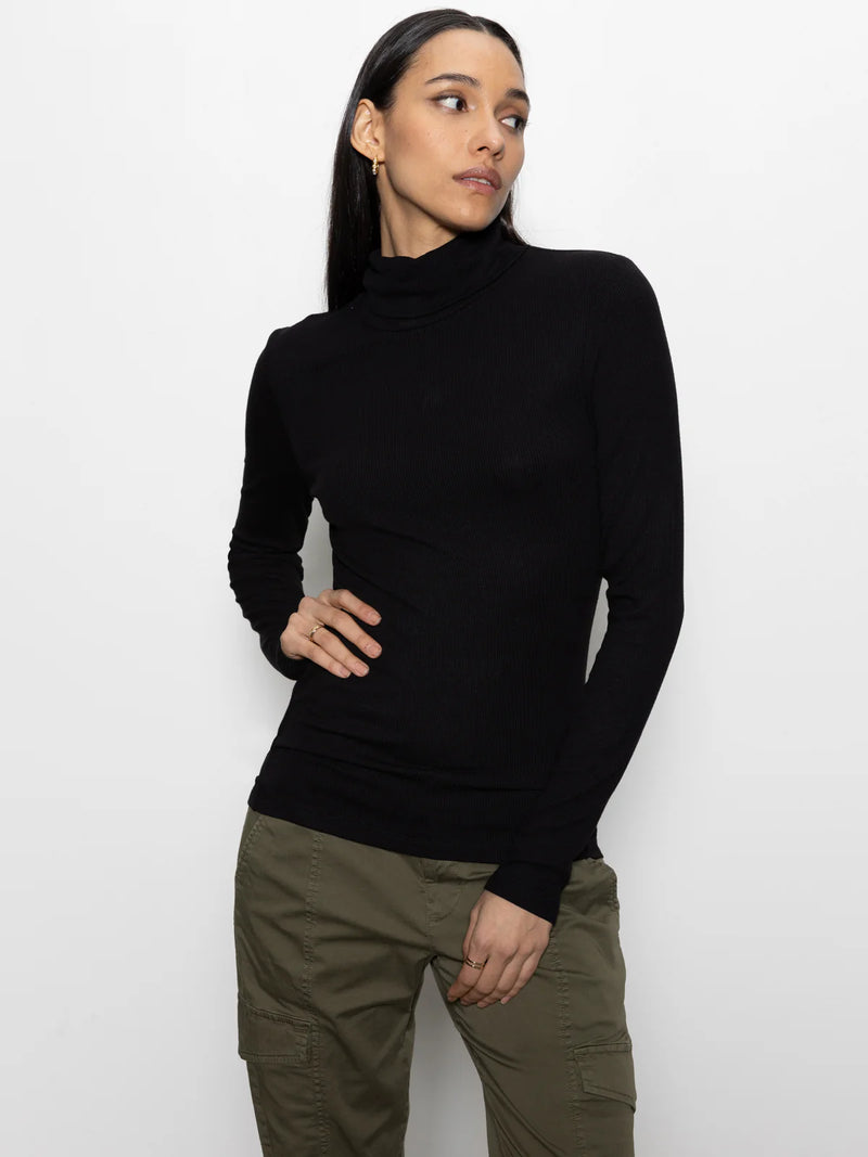 Essential Turtleneck Top | Black
