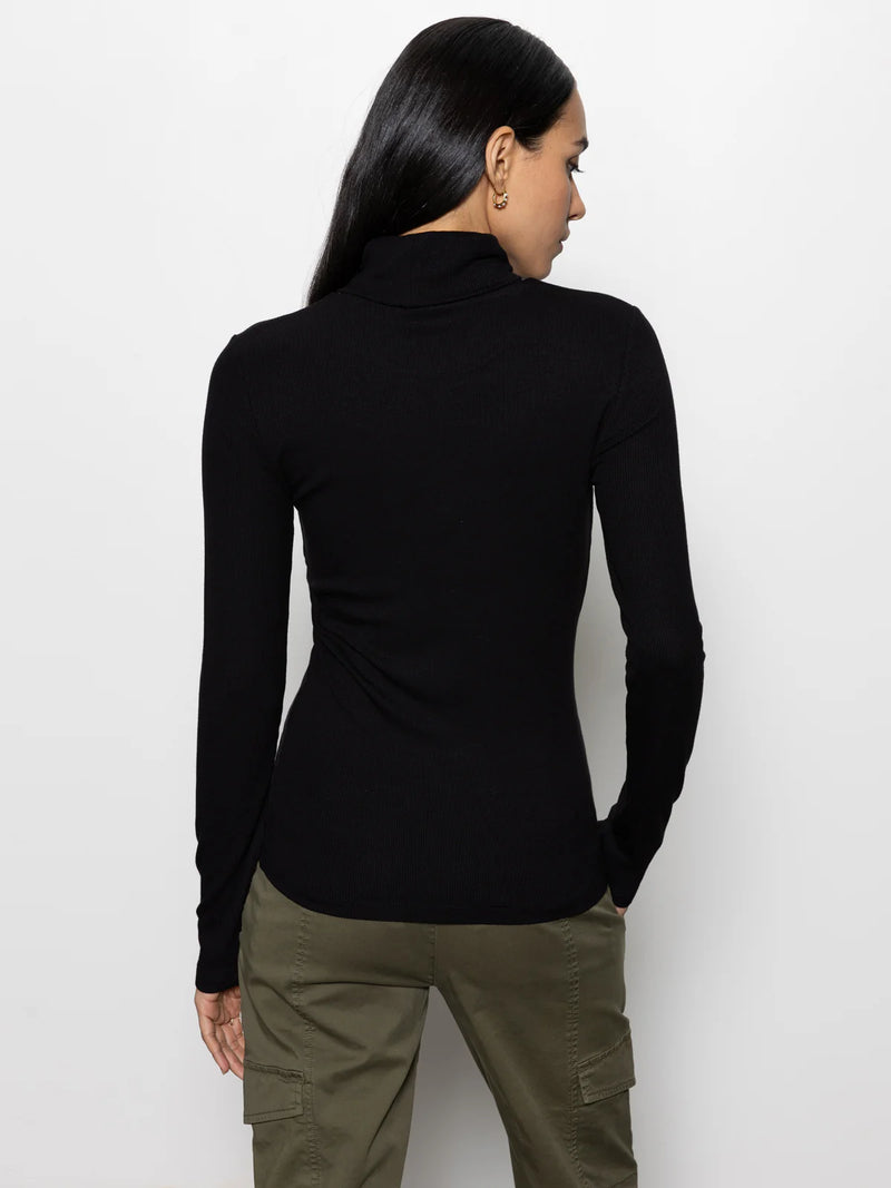 Essential Turtleneck Top | Black