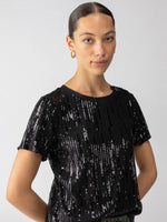 Sequin Perfect Tee | Black