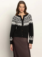 Fairisle Crewneck Cardi | Ink Multi