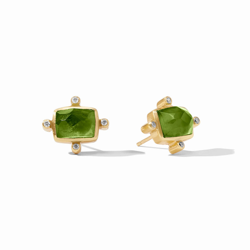 Clara Stud Earrings | Palmetto Green