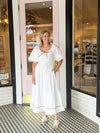 Camel Piping Midi Dress