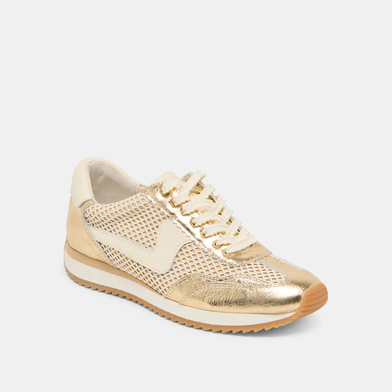 B. NTCD Mesh Sneakers | Gold Woven Mesh