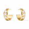 Dolce Stone Hoop Earrings | Clear Crystal