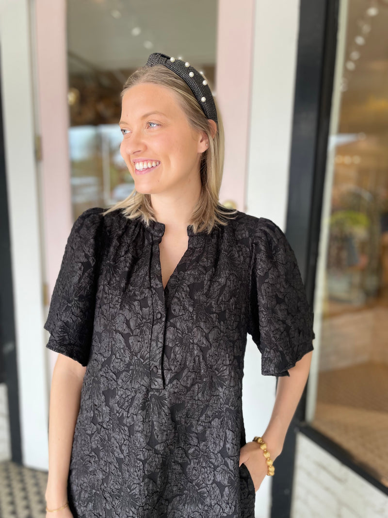 Jacquard Dress | Black