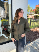 Paola Blouse | Dark Khaki