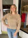 Crochet Sweater Top | Taupe