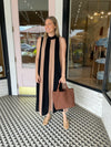 Mod Striped Maxi Dress | Black + Tan