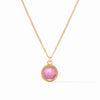 Fleur-de-Lis Solitaire Necklace | Tourmaline Pink