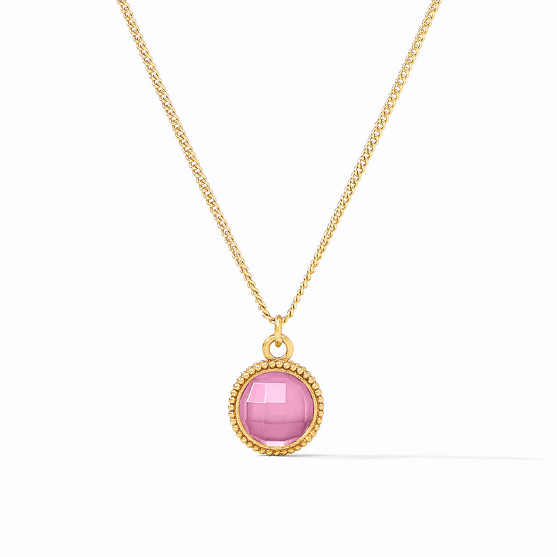 Fleur-de-Lis Solitaire Necklace | Tourmaline Pink