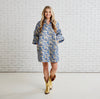 Kristin Jacquard Dress | Cobalt
