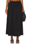 Noelle Poplin Maxi Skirt | Noir