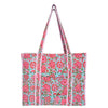 Quilted Tote Bag | Pink Carnations
