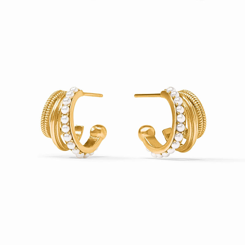 Hydra Triple Hoop Earring | Pearl