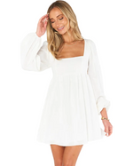 Marianna Mini Dress | White Clip Butterfly