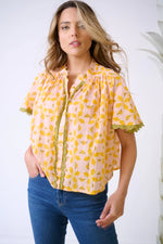 Parham Blouse | Orange Azalea