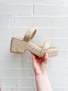 Sable Platform Slide Sandals | Gold