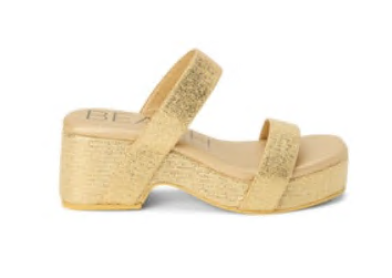 Sable Platform Slide Sandals | Gold