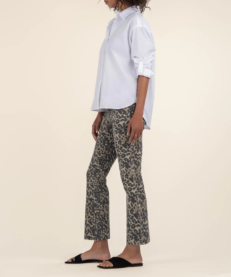 Kelsey High Rise Ankle Flare | Sage Green