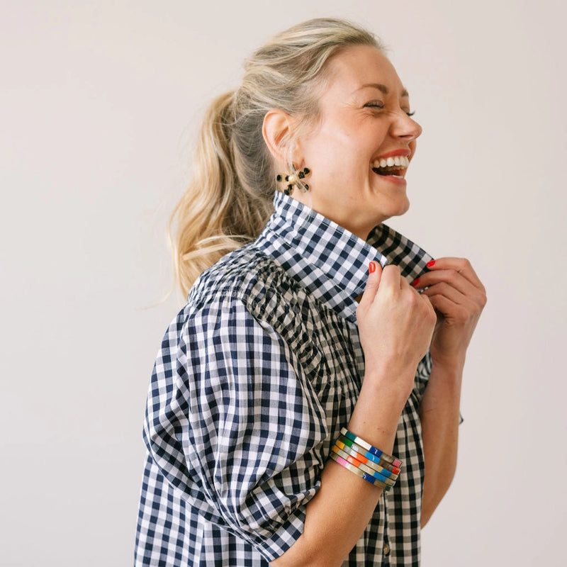 Oasis Dress | Navy Gingham