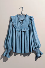 Ruffled Tencel Blouse