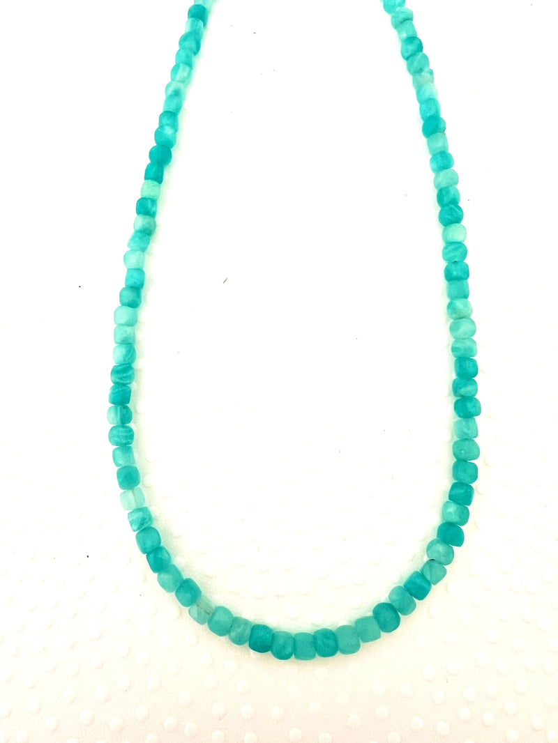Hand cut Gemstone Necklace | Amazonite