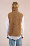 Open Sleeved Sweater Vest | Camel