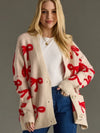 Red Bow Cardigan