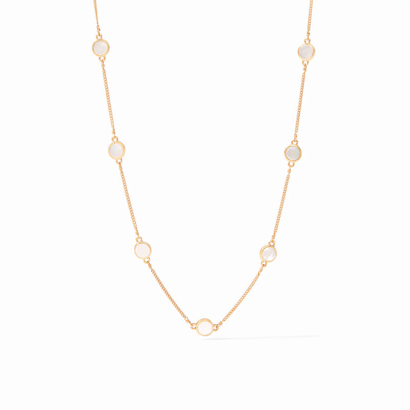 Valencia Delicate Station Necklace | Mother of Pearl