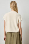 Wide Trim V-Neck Sweater | Ivory