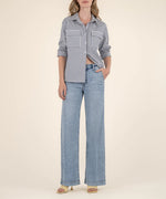 Jean High Rise Wide Leg w/ Trouser Pocket | Light Wash