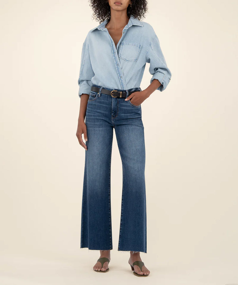 Meg High Rise Wide Leg | Inexhaustible w/ Dark Wash