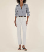 Kelsey High Rise Ankle Flare | Ecru